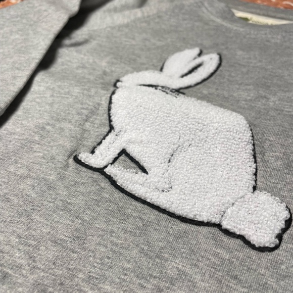 NWT. Rabbit Patch Fleece Sweatshirt - Picture 2 of 3